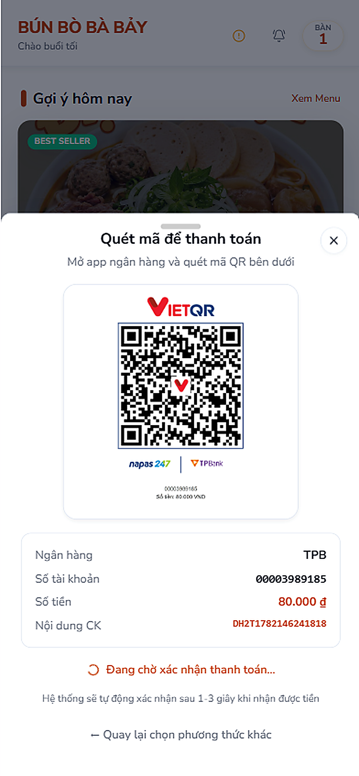 Scan to Order mobile view 11